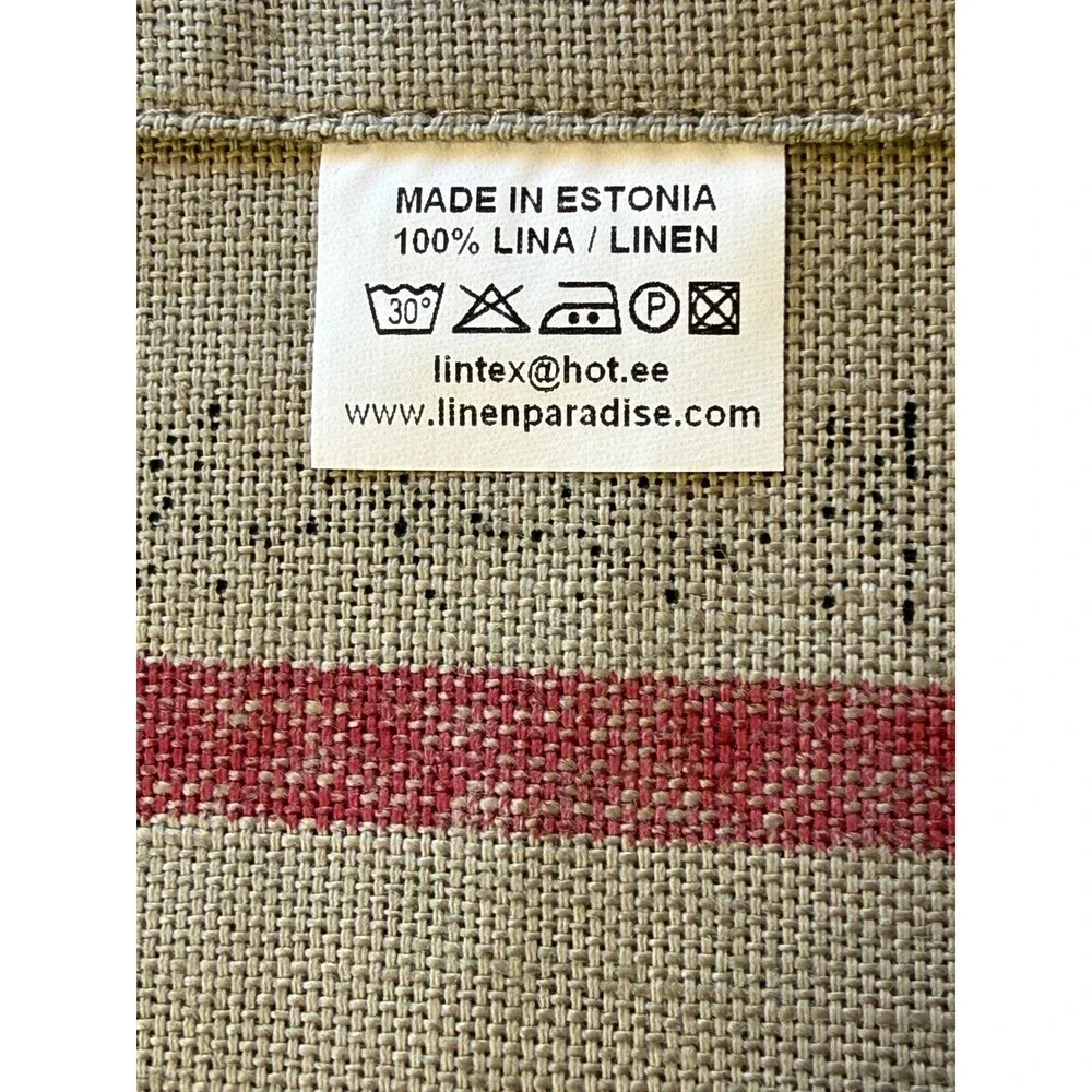 Linen Paradise Estonia 100% Linen Folk Art 2 Tea Towels NEW Traditional Costume